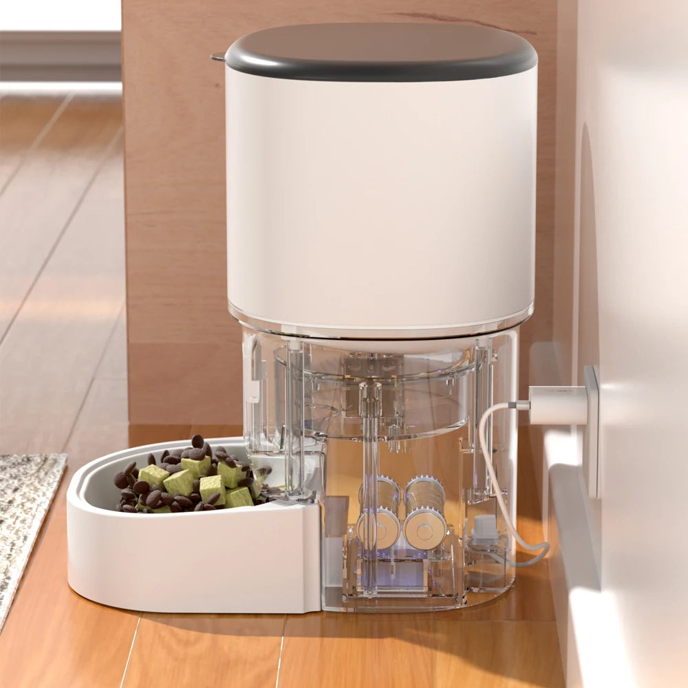 4L Pet Feeder Timing 5V USB Smart Automatic Dog Pet Feeder For Cats Dog Button WIFI APP Intelligent Dry Food Dispenser Dog Bowl