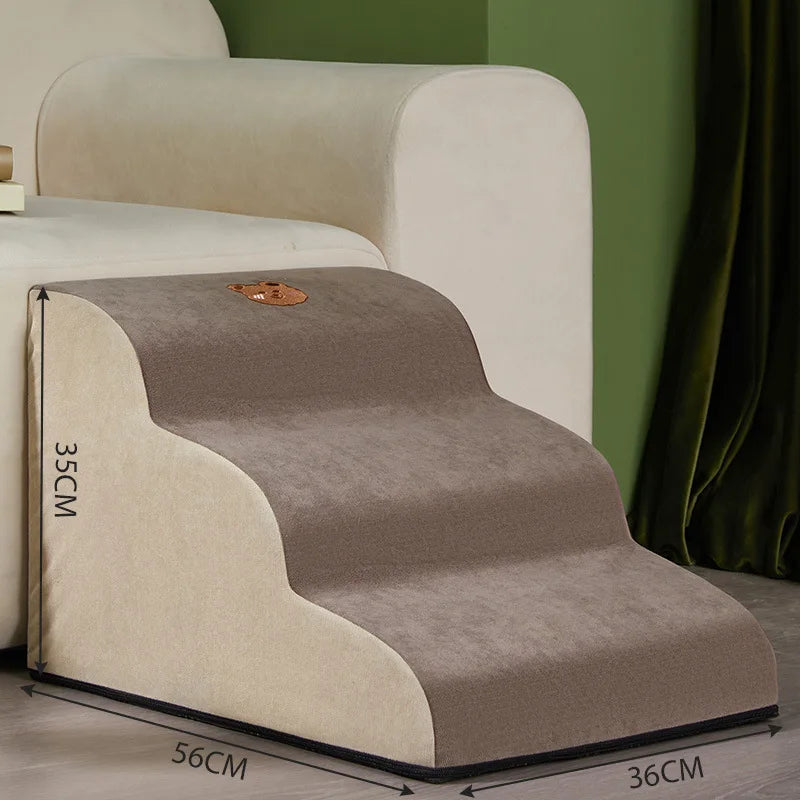 Memory Foam Dog Sofa Stairs Pet 2/3 Steps Stairs for Small Dog Cat Ramp Ladder Anti-slip Puppy Stairs Ramps Dog Supplies