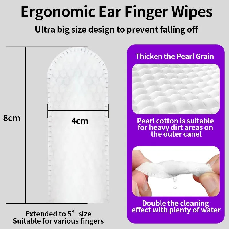 Pet cleaning products Ear cleaning wipes Ear care fingertips Ear mite removal Cat and dog ear cleaning pet products