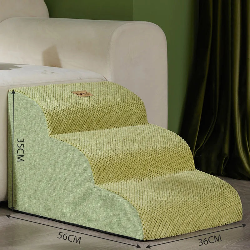 Memory Foam Dog Sofa Stairs Pet 2/3 Steps Stairs for Small Dog Cat Ramp Ladder Anti-slip Puppy Stairs Ramps Dog Supplies