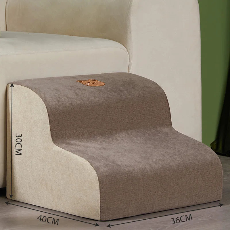 Memory Foam Dog Sofa Stairs Pet 2/3 Steps Stairs for Small Dog Cat Ramp Ladder Anti-slip Puppy Stairs Ramps Dog Supplies