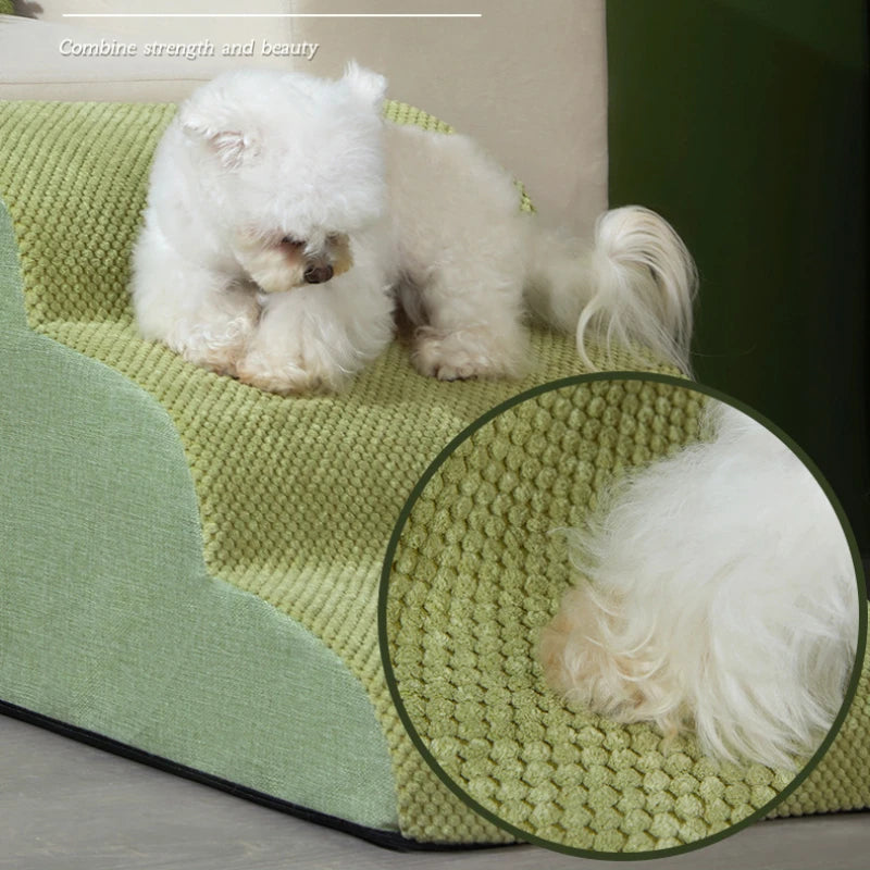 Memory Foam Dog Sofa Stairs Pet 2/3 Steps Stairs for Small Dog Cat Ramp Ladder Anti-slip Puppy Stairs Ramps Dog Supplies