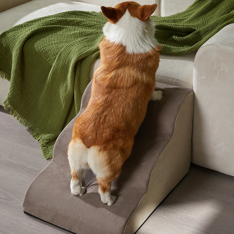 Memory Foam Dog Sofa Stairs Pet 2/3 Steps Stairs for Small Dog Cat Ramp Ladder Anti-slip Puppy Stairs Ramps Dog Supplies