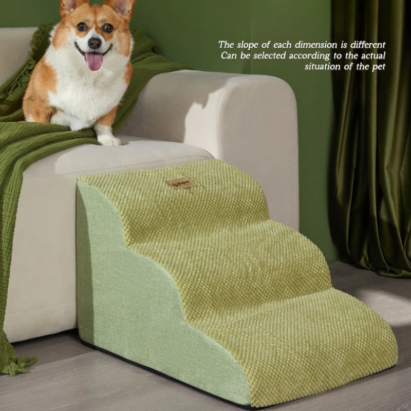 Memory Foam Dog Sofa Stairs Pet 2/3 Steps Stairs for Small Dog Cat Ramp Ladder Anti-slip Puppy Stairs Ramps Dog Supplies