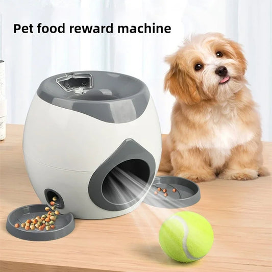 Pet Automatic Tennis Ball Launcher,Obedience Training Tool,Dog Depression Solution, Interactive Dog Toy Snack Reward Machine